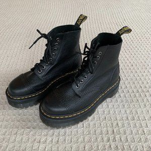 Black Platform Doc Martens with Removable Insert